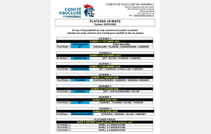 PLATEAUX U9 2025-2026